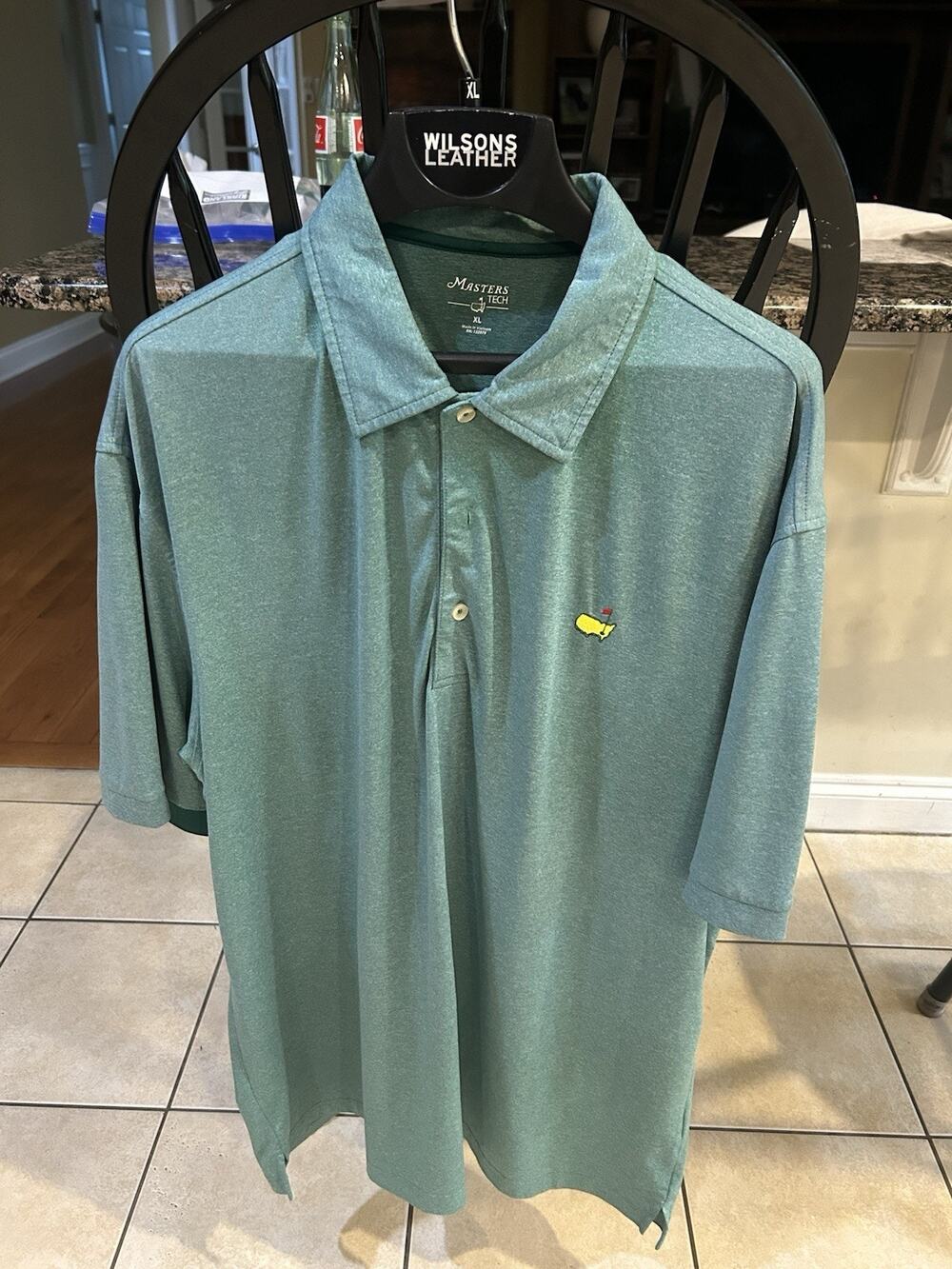 The Masters Tech Mens XL Augusta Short Sleeve Collard Golf Polo Shirt